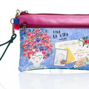 Colorful Frida Kahlo Clutch Bag